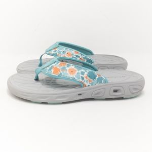 Columbia Techsun Teal/Grey Flip-Flops